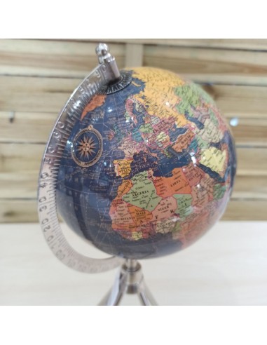 Globo terráqueo plata