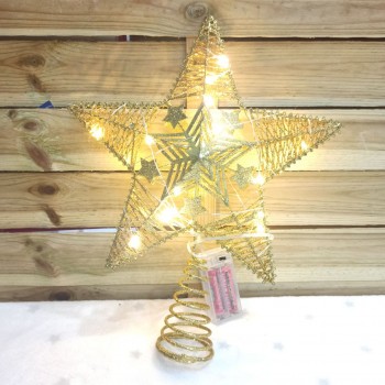 Estrella dorada árbol LED 30cm