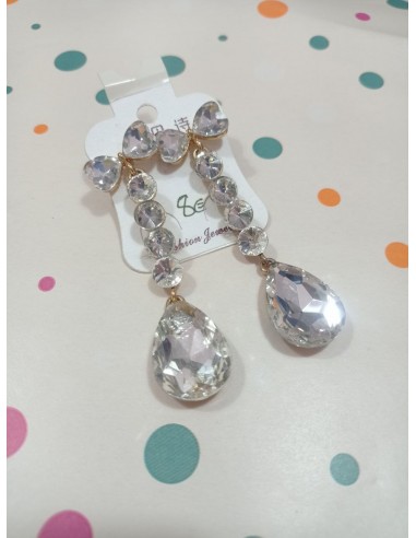 Pendientes lazo brillante