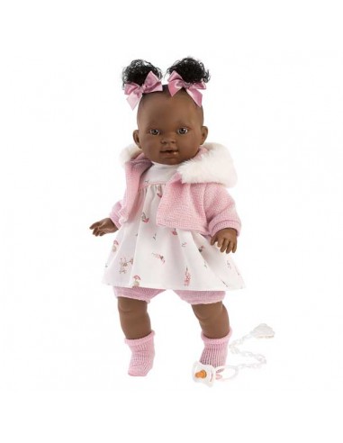 Muñeca abrigo y lazos rosas