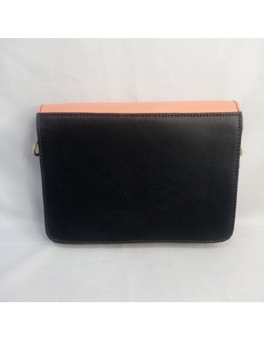 Bolso rectangular verde/rosa