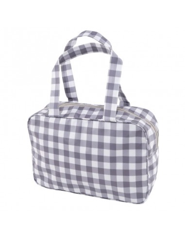 Bolsa de mano cuadritos gris