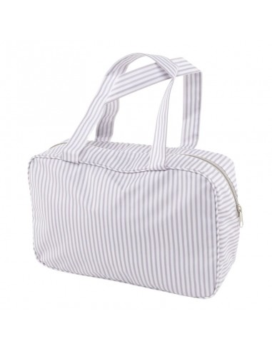 Bolsa de mano rayas gris