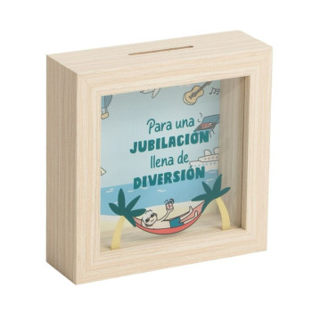 Hucha madera jubilación